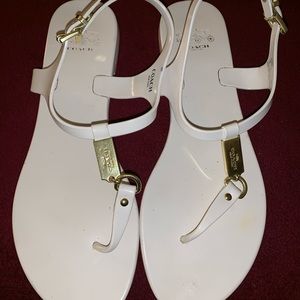 White Coach Jelly sandals